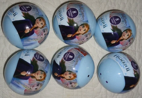 LOT OF 6 FROZEN 2 BALLS 8 SURPRISES PER BALL New Sealed - Anna & Elsa FAST SHIP Cover