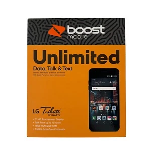 LG Tribute Dynasty 16 GB Gold Boost Mobile Single SIM Cell Phone NEW SEALED - Picture 1 of 5