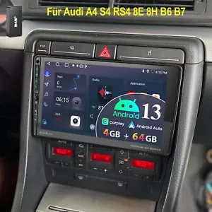 DAB+ Für Audi A4 8E 8H B6 B7 2000-09 4+64G Carplay Android 13 Autoradio NAVI USB - Bild 1 von 19