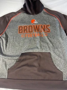 Cleveland Browns NFL Men's Combine Authentic Stadium Brown Hoodie Size 2xl - Picture 1 of 5