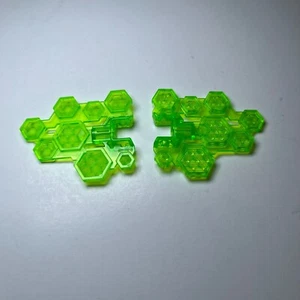 LEGO Hero Factory Hexagon Shield 98566 Trans-Bright Green 2 Pieces - Rocka 6202 - Picture 1 of 1