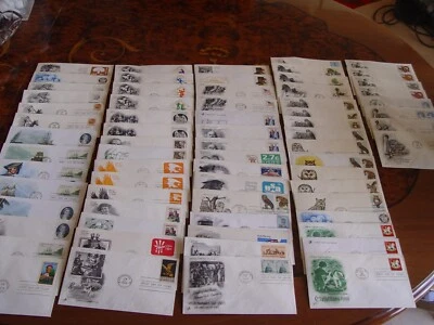 RARE VINTAGE 1978 LOT OF 69 U.S STAMPS, FIRST DAY ISSUE COVERS DESIGNED ENVELOPS - Image 1 of 4