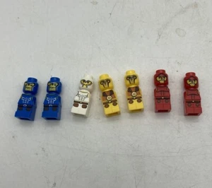 Lego Micro Figure Microfigure Lot of 7 pieces, red white blue yellow - Picture 1 of 4