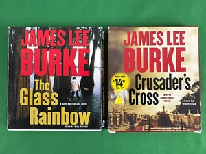 Lot of 2 James Lee Burke Audio CD Books Crusaders Cross & Rainbow w/ Will Patton - Picture 1 of 11