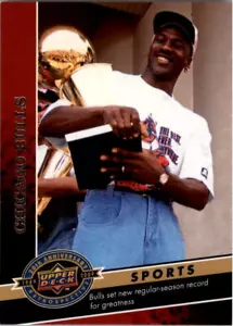 Upper Deck 2009 20 aniversario #882 Chicago Bulls 72 victorias Michael Jordan casi nuevo-como nuevo - Imagen 1 de 1