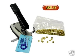 Akiles Eyelet Binding System & Punch including 250 Brass Eyelets 3/16" ( New ) - Picture 1 of 4