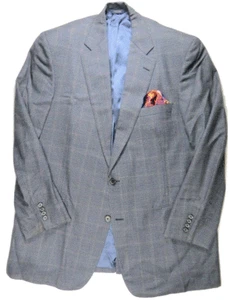 Brooks Brothers Madison Mens Blazer Suit Jacket 46 L Wool Houndstooth Windowpane - Picture 1 of 10