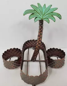 Soporte de acondicionamiento para palmera de metal con diseño de piña - Imagen 1 de 5
