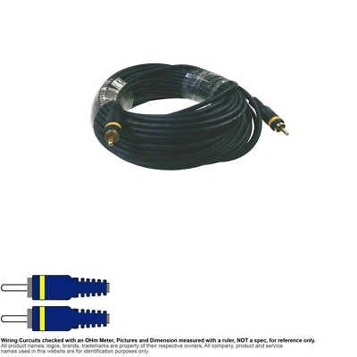 Cable Coax Coaxial RCA 1:1 Audio Composite Video OFC Velocity  75FT C2G 29106 - Image 1 of 2