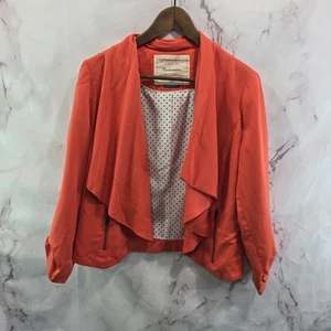 Anthropologie Blazer Womens Medium Orange Open Jacket Cartonnier Breathable - Picture 1 of 11