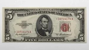 1953-A $5 Legal Tender Star Note FR#1533* - Choice CU Uncirculated - Picture 1 of 2