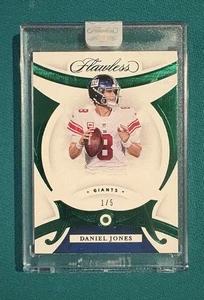 2020 Panini Flawless Emerald Sapphire /5 Daniel Jones No. 66 Card Giants Colts  - Picture 1 of 3