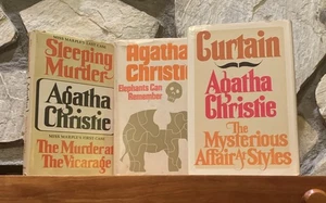 Vintage Lot of 3 Agatha Christie Mystery Books Novels - HC DJ - Nice! - Bild 1 von 10