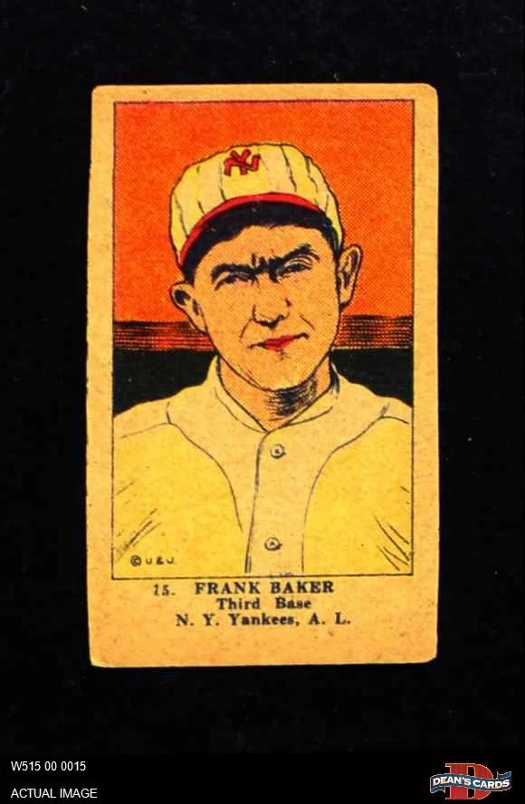 1923 W515-1 #15 Home Run Baker Yankees HOF 3 - VG - Image 1 of 1