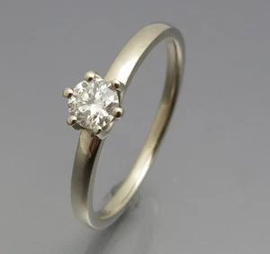 REIF-DESIGN - FEINER BRILLANT SOLITÄR / VORSTECKRING / VERLOBUNGSRING - 585 GOLD - Picture 1 of 11