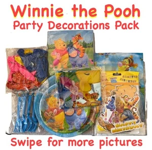 Winnie The Pooh Party Supplies Party Decor Set Balloon Plate Tablecloth - Picture 1 of 8