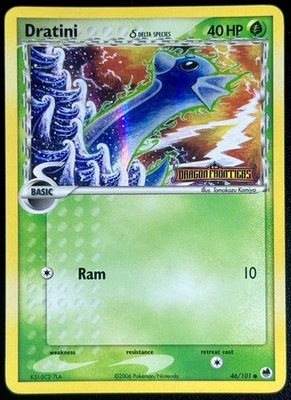 Dratini 46/101 Dragon Frontiers Delta Species Stamped Pokémon Card - LP- - Image 1 of 3