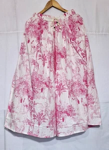 Rosa Blumen Baumwolle Rock Indisch Handarbeit Frauen Langer Rock Strand Party... - Bild 1 von 4