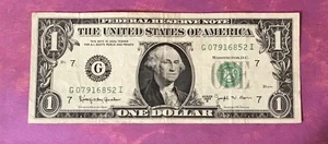 1963B JOE BARR DOLLAR BILL G 07916852 I - Picture 1 of 2