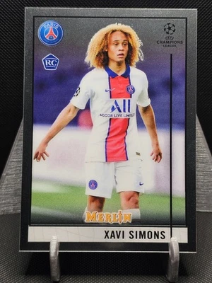 2020-21 Topps UEFA Merlin Chrome Xavi Simons #87 RC Rookie B - Image 1 of 2
