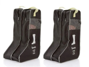 Portable 2 Pair Boot Storage Bags Dust Proof Shoe Bags,Zippered Tall Boots Or... - Picture 1 of 6