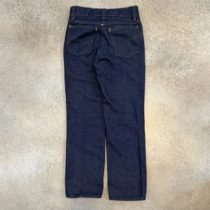 Vintage 80s Sears Perma Prest Denim Blue Jeans Youth Size 10 Retro Dark 24x25 - Picture 1 of 20