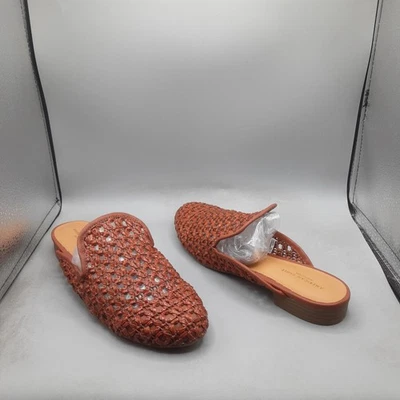 Sapatos femininos American Eagle Outfitters tamanho 6 tecido ferrugem mula slip-on slides - Imagem 1 de 4