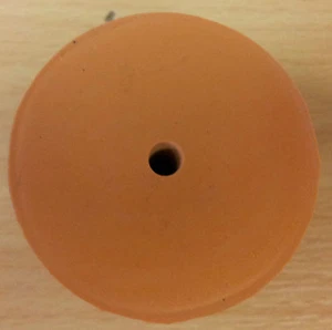 RED RUBBER BUNG STOPPER NO 49 - 1 HOLE - Picture 1 of 1