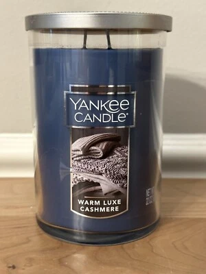 Yankee Candle Warm Luxe Cashmere Large Tumbler Pillar Candle 22oz 2 Wick - Image 1 of 2