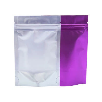 100 New Stand Up Mylar QuickQlick™ Resealable Bags Zip Multiple Colors and Sizes - Image 1 of 4