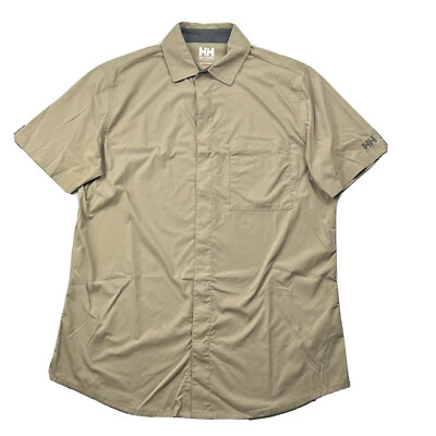 Camisa Helly Hansen Para Hombre Mediana Ecolab Manga Corta Botón Logo Bordado Foto 1 de 4