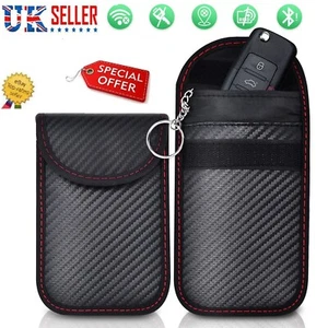 Car Key Signal Blocker Faraday Pouch Case Fob Bag RFID Security Blocking New UK✅ - Picture 1 of 13