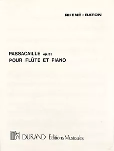 Passacaille op 35 for flute and piano by Rhene-Baton - Picture 1 of 2