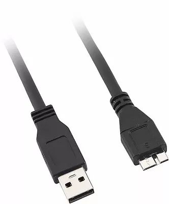 (10-Pack Lot) Dynex High Premium Quality 3/16" Thick USB 3.0 Micro B Cable 3Ft - Image 1 of 3