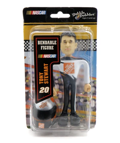 Tony Stewart #20 Nascar Bendable Figure w/ Helmet  Bobble Dobbles Home Depot NEW Cover