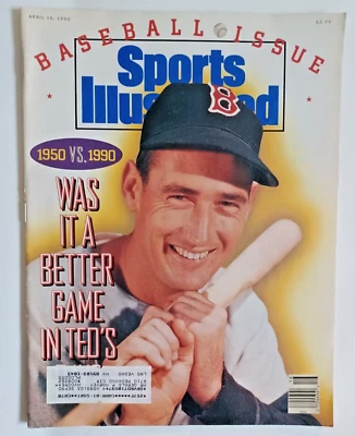 Ted Williams NO LABEL NEWSSTAND Red Sox - Sports Illustrated - April 16, 1990 - Image 1 of 2