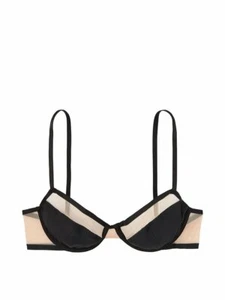 NUOVO reggiseno Victoria's Secret sfoderato in rete Demi - 32D - nero/beige - Foto 1 di 4