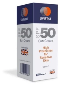 Uvistat Sonnencreme LSF50 UVA UVB hoher Schutz empfindliche Haut 125 ml - Bild 1 von 6