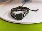 1pc Attack On Titan Survey Corps PU Leather Bracelet Cosplay Wristband Green