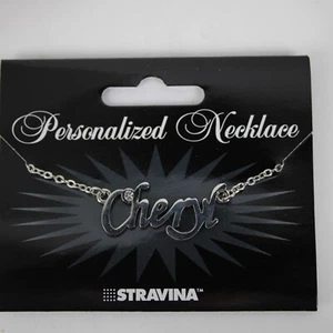 CHERYL NEW Name Silvertone Rhinestone 14.5" w 4.5" Multi Ring Extender Necklace - Picture 1 of 12