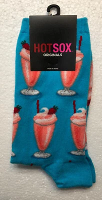 Women's Socks Hot Sox Originals Cocktail Design Shoe Size 4-10.5 Sock Size 9-11  - Image 1 of 4