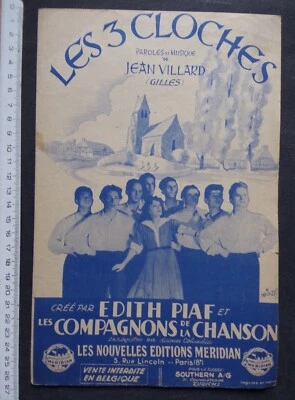 partition LES 3 CLOCHES - Edith Piaf Compagnons de la Chanson - Photo 1/2
