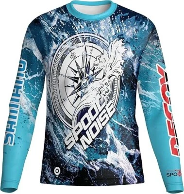 Camiseta de manga larga Spool Noise para hombre UPF 50+ corte seco para deportes, pesca, entrenamiento Foto 1 de 4