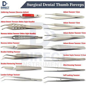 Medentra Surgical Tooth Forceps Medical Tweezers Dental Orthodontic Brackets Lab - Picture 1 of 34