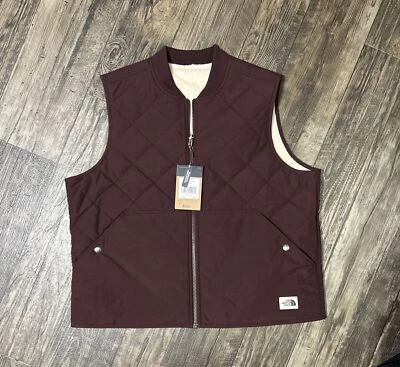 $129 Chaleco Mujer The North Face XXL Cuchillo Reversible Aislado Raíz Marrón 2X Foto 1 de 4