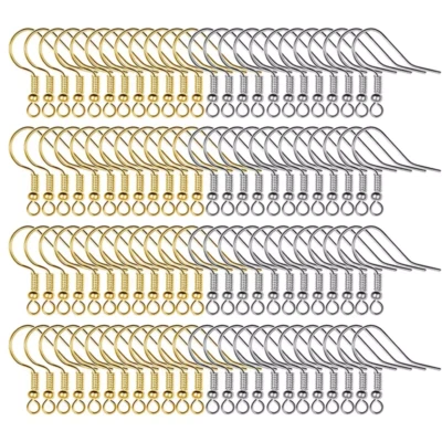 DAZZLING DESIGNESS 50 to 200 Stainless Steel Hypoallergenic Fish Hooks Earring Finding Jewellery