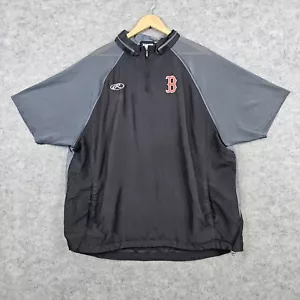 Rawlings Boston Red Sox Windbreaker Size XL MISSING ZIP SLEEVES & HOOD SPOTS - Picture 1 of 14