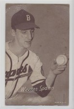 1947-66 Exhibits W461 Warren Spahn (Boston Cap; MADE IN USA) HOF