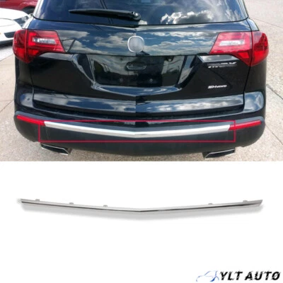 Ajuste 2010 2011 2012 2013 Acura MDX moldura moldura cromo acento parachoques trasero rayas Foto 1 de 4