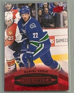 DANIEL SEDIN 2015-16 Upper Deck GTS Overtime Red Parallel 24/99 - Picture 1 of 2